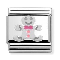 Nomination - Enamel And Sterling Silver \'Gingerbread Man\' Charm 330204/09