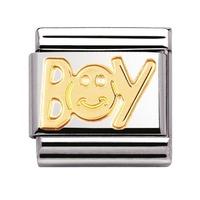 Nomination - 18ct Gold \'Boy\' Charm 030107/02