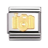 Nomination - Stainless Steel With 18ct Gold \'Camera\' Charm 030108/09