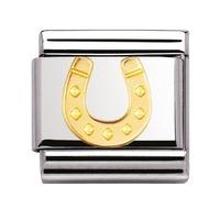 nomination 18ct gold danish horseshoe charm 03011511