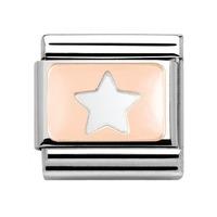 nomination stainless steel with 9ct rose gold star charm 43010109