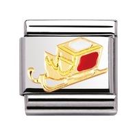 Nomination - Stainless Steel With Enamel And 18ct Gold \'Sledge\' Charm 030225/07