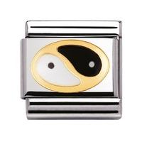 Nomination - Stainless Steel With Enamel And 18ct Gold \'Tao\' Charm 030208/23