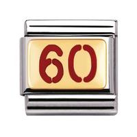 nomination 60 charm with enamel and 18ct gold 03023048