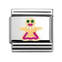 Nomination - 18ct Gold \'Gingerbread Woman\' Charm 030285/09