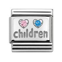 Nomination - CZ & Sterling Silver \'Children\' Charm 330304/15