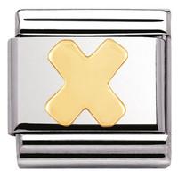 nomination charm composable classic letter x steel