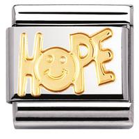 nomination charm composable classic writing hope steel