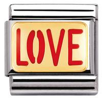 Nomination Charm Composable Classic Messages Love Steel