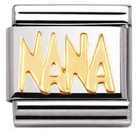 Nomination Charm Composable Classic Writing Nana Steel