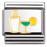 nomination charm composable classic drinks cocktail shaker and glass s ...