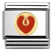 Nomination Charm Composable Classic Elegance Red Heart Steel