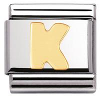 Nomination Charm Composable Classic Letter K Steel