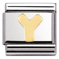 nomination charm composable classic letter y steel