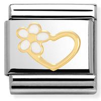 nomination charm composable classic love 1 heart flower steel