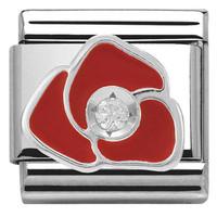 Nomination Charm Composable Classic Symbols Red Rose Steel