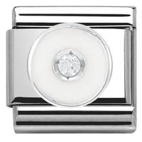 Nomination Charm Composable Classic Symbols White Circle Steel