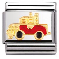 Nomination Charm Composable Classic Tech Firefighter Truck Steel