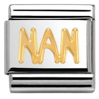 Nomination Charm Composable Classic Writing Nan Steel