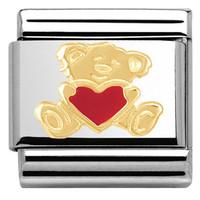 nomination charm composable classic love 1 bear and heart steel