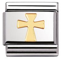 Nomination Charm Composable Classic Religious Cross Steel