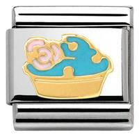 nomination charm composable madame monsieur link muffin with flowers s ...