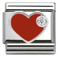 Nomination Charm Composable Classic Symbols Red Heart Steel