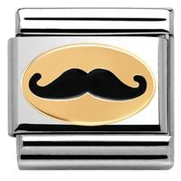 Nomination Charm Composable Madame & Monsieur Link Monsieur Moustache Steel