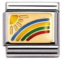 Nomination Charm Composable Classic Daily Life Rainbow Steel