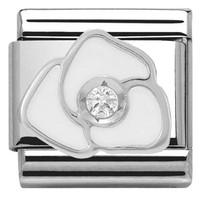 Nomination Charm Composable Classic Symbols White Rose Steel