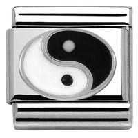 nomination silver yin yang charm