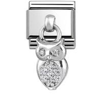 Nomination Silver Dangly Wise Owl Charm