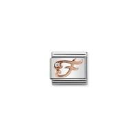 Nomination Rose Gold Letter F Charm