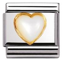 Nomination Mother Of Pearl Heart Charm