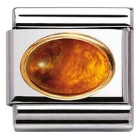 Nomination Oval Amber Charm