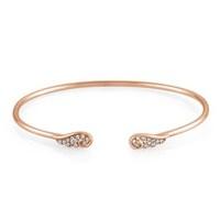 nomination angel wings rose gold open bangle