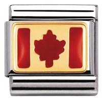 nomination canada flag charm