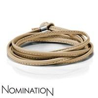 nomination beige almond leather bracelet