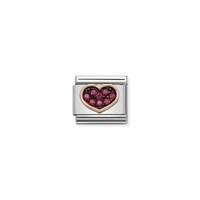 Nomination Rose Gold Red Heart Charm
