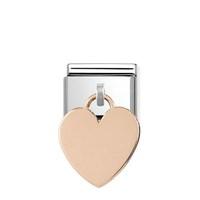 Nomination Rose Gold Heart Engraving Charm