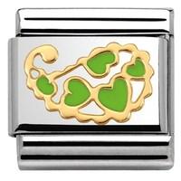 Nomination Cashmere Green Hearts Charm
