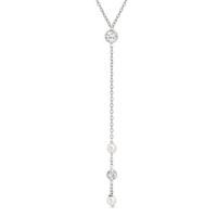 nomination bella silver swarovski pearl drop necklace