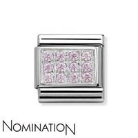 Nomination Pink Cubic Zirconia Plate Charm