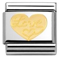 Nomination Gold Love Heart Charm