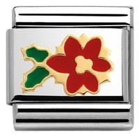 Nomination Enamel Christmas Star Flower Charm