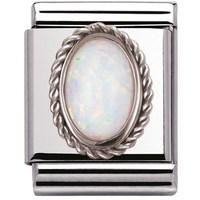 Nomination Big White Opal Charm