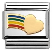 Nomination Rainbow Heart Charm