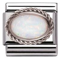 Nomination Framed White Opal Stone Charm