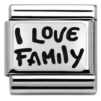 Nomination I Love Family Charm