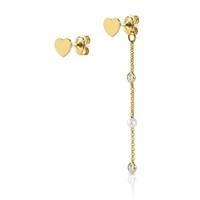 nomination bella gold heart earrings